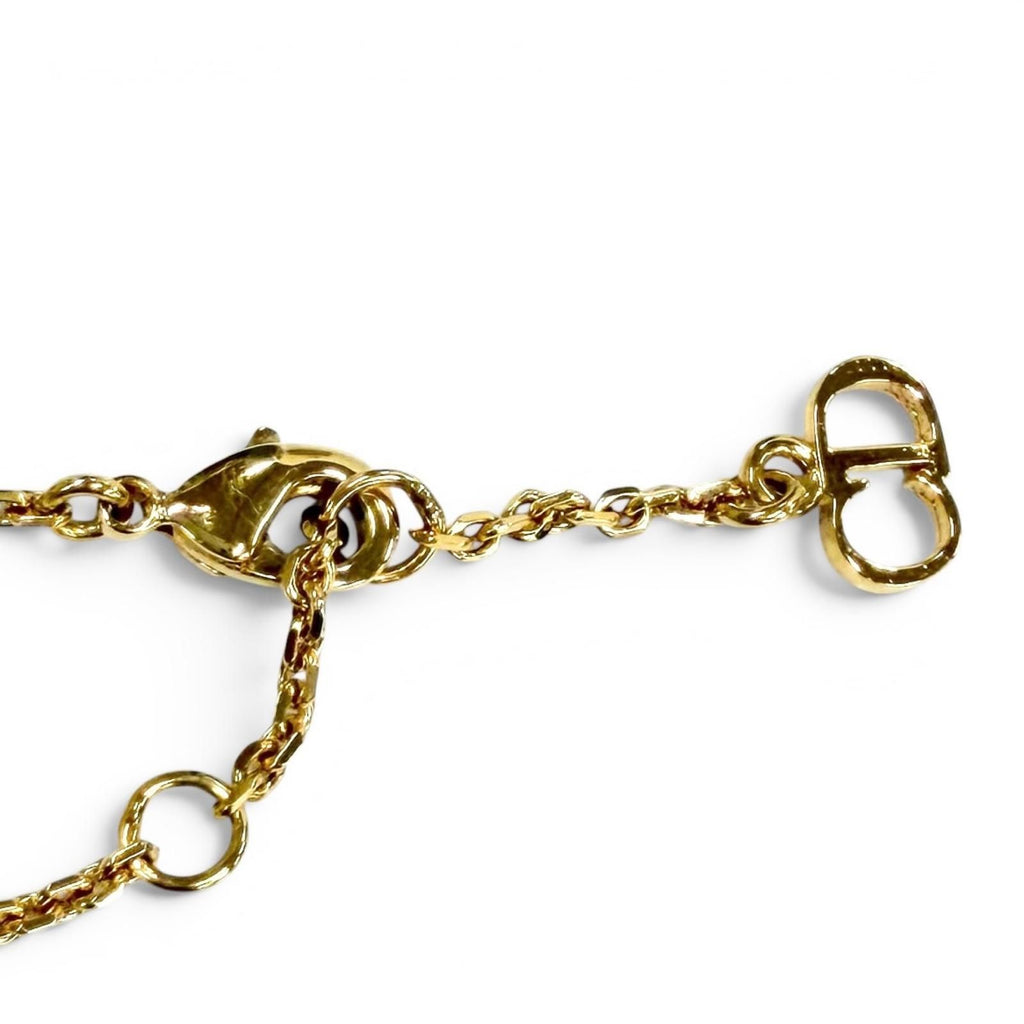Dior Clair de Lune Bracelet CD Logo Rhinestone Faux Pearl Gold — view 7