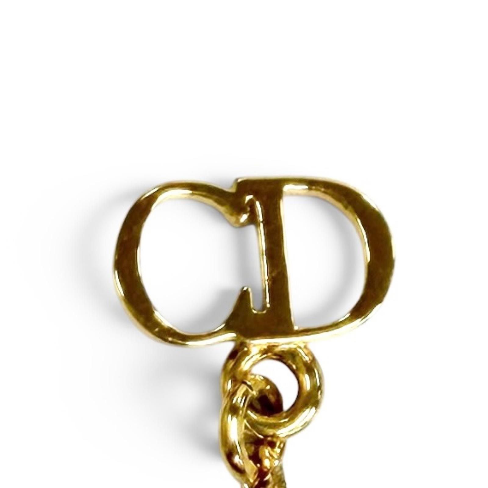 Dior Clair de Lune Bracelet CD Logo Rhinestone Faux Pearl Gold — view 8