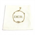Dior Clair de Lune Bracelet CD Logo Rhinestone Faux Pearl Gold — view 2