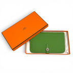Hermes Dogon GM Duo Bamboo Togo Silver Series Wallet Box Included — view 2