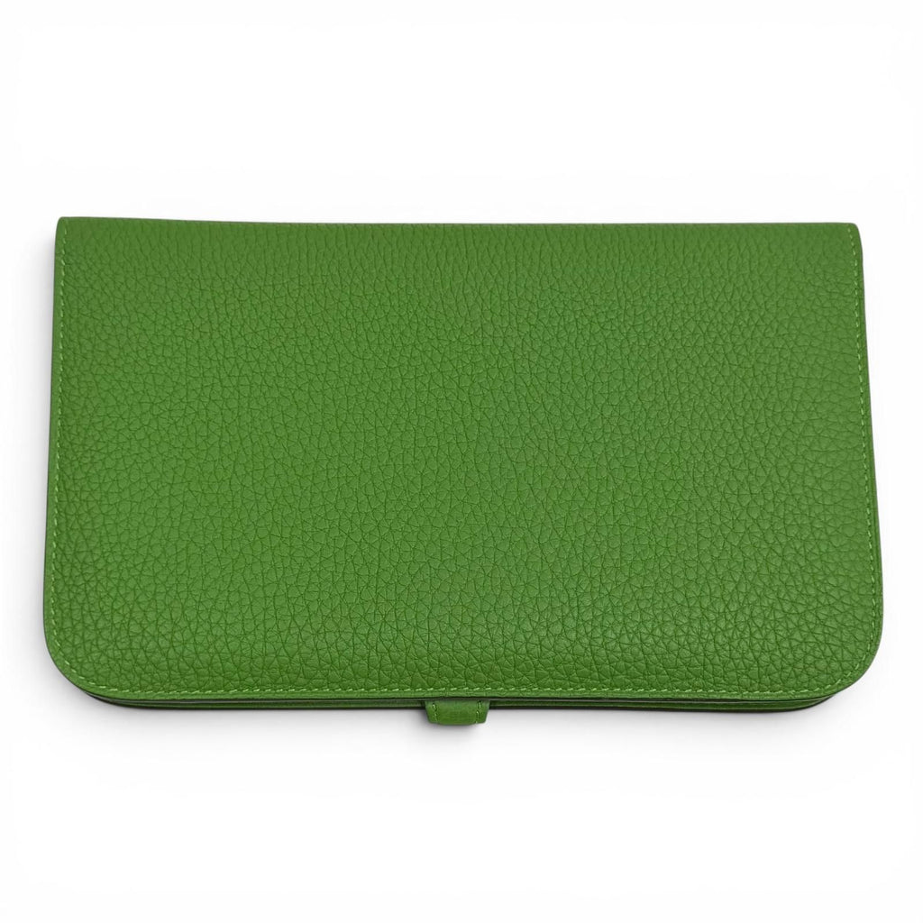 Hermes Dogon GM Duo Bamboo Togo Silver Series Wallet Box Included — view 3