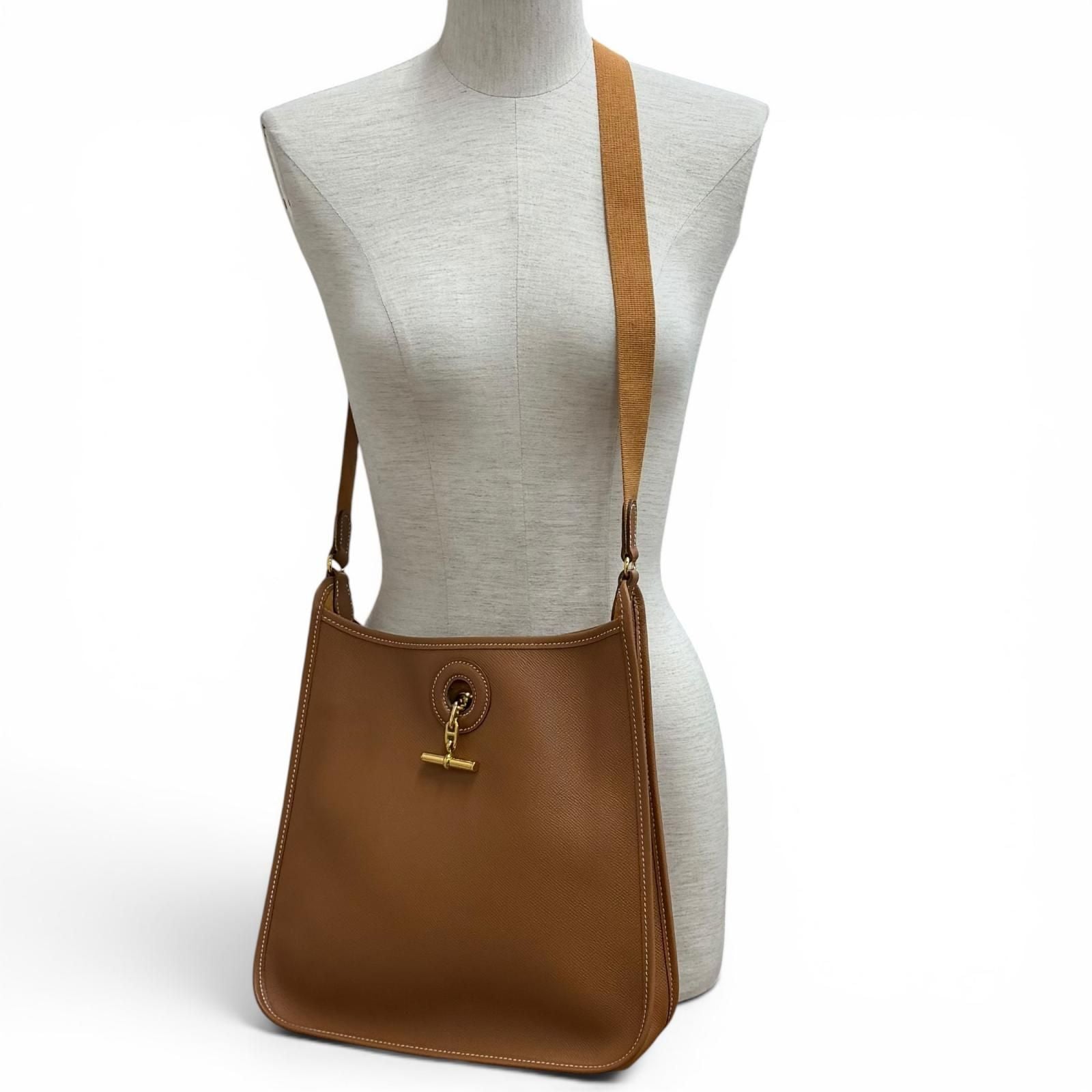 Hermes Vespa PM Gold Courchevel Shoulder — view 3