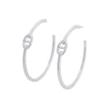 Hermes Earrings Chaine D'ancre Hoop GM Silver