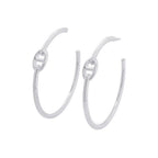 Hermes Earrings Chaine D'ancre Hoop GM Silver
