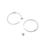 Hermes Earrings Chaine D'ancre Hoop GM Silver — view 3