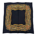 Chanel Large Format Scarf Silk Black