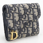 Dior Lotus Wallet Saddle Tri Foldwallet Oblique