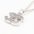Chanel Rhinestone CC Logo Necklace Metal — view 4