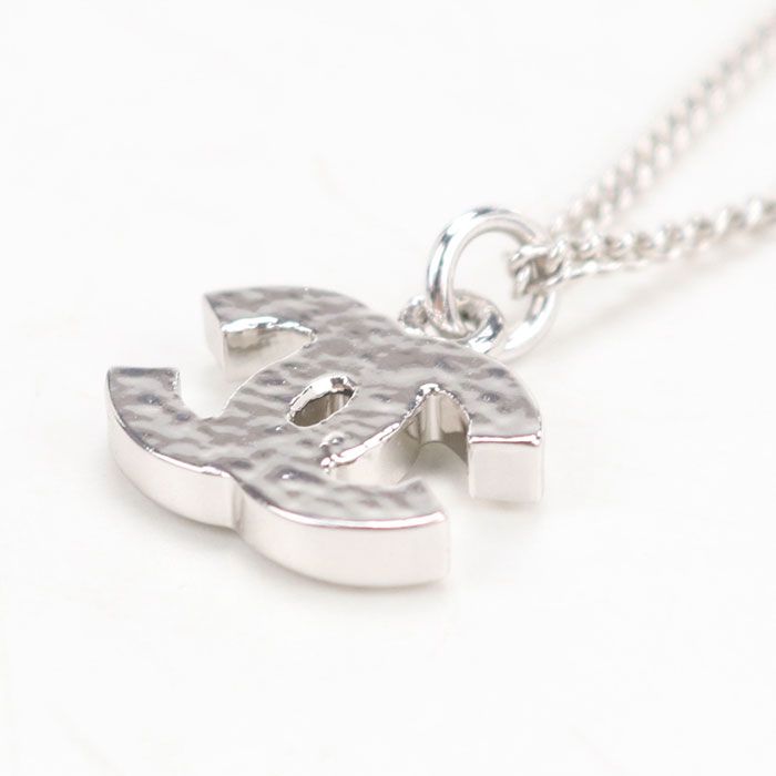 Chanel Rhinestone CC Logo Necklace Metal — view 4