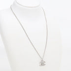 Chanel Rhinestone CC Logo Necklace Metal