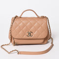 Chanel Business Affinity Chain Shoulder Bag CC Logo Caviar Leather Gold