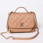 Chanel Business Affinity Chain Shoulder Bag CC Logo Caviar Leather Gold