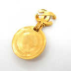 Chanel Vintage CC Logo Gold Plated Fakepearl Brooch — view 5