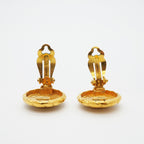 Chanel Earrings Vintage CC Logo Gold Plated — view 6