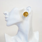 Chanel Earrings Vintage CC Logo Gold Plated — view 5