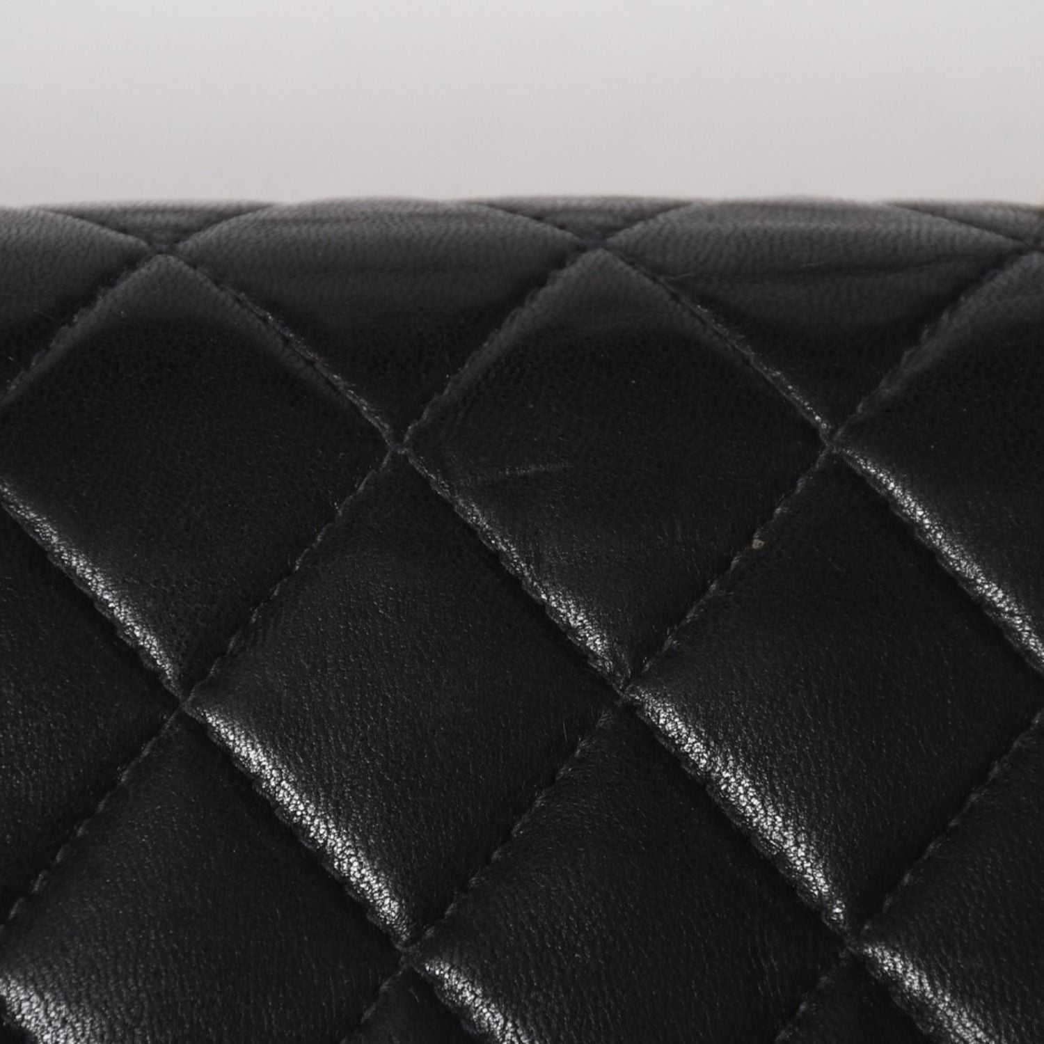 Chanel Quilted 23 Double Flap Chain Shoulder Bag CC Logo Lambskin Black — view 8