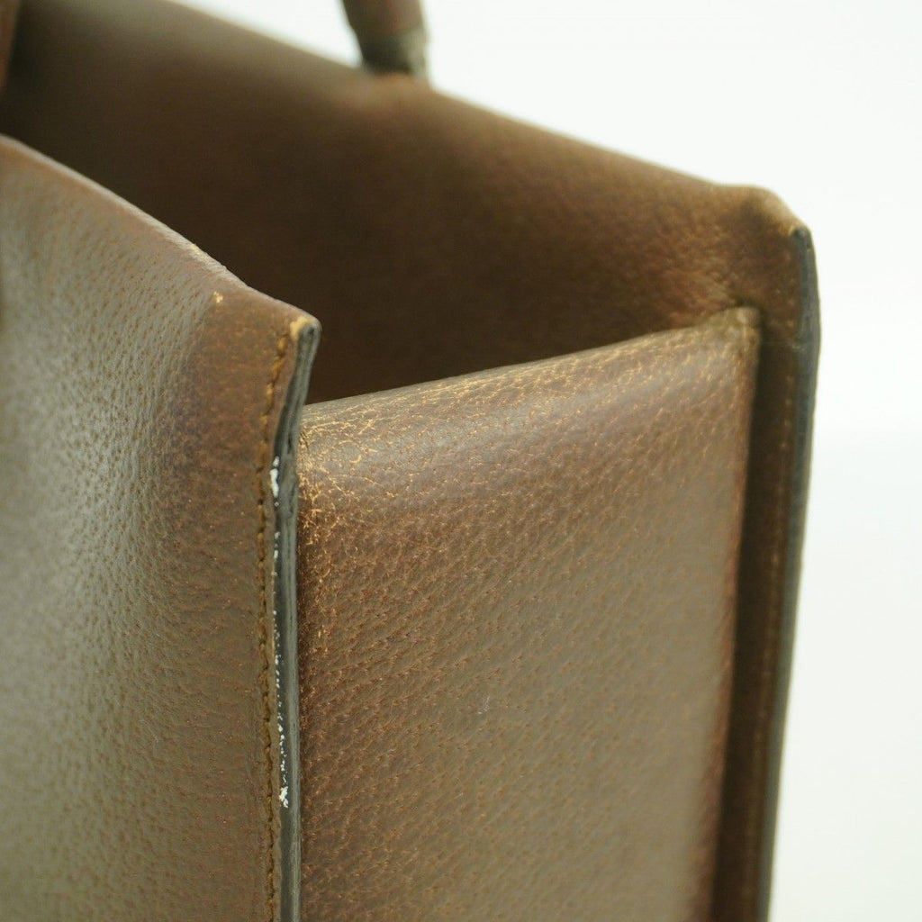 Gucci Handbag Bamboo 002 Leather Brown Silver — view 6