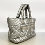Chanel Tote Nylon Gray Silver — view 2