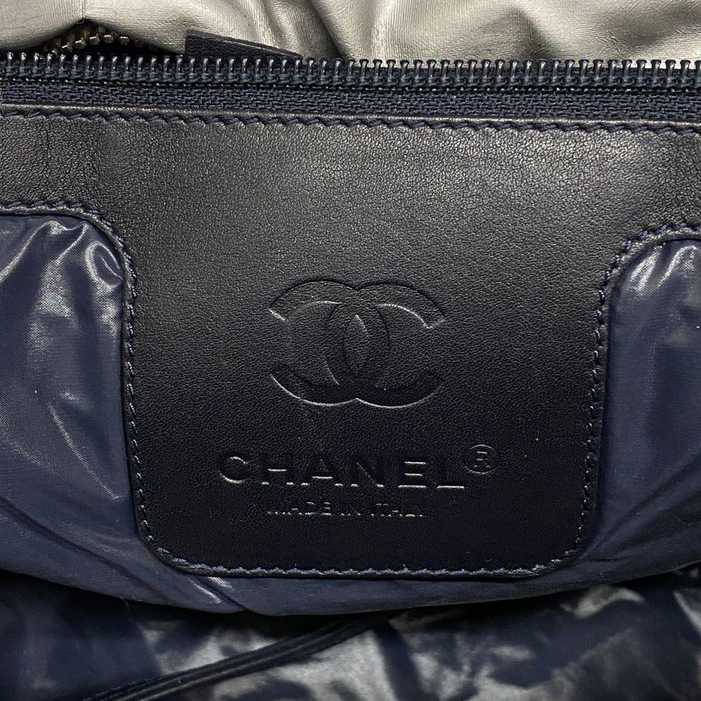 Chanel Tote Nylon Gray Silver — view 5