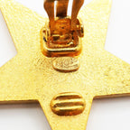 Chanel Earrings CC Logo Star Gold Plated Blackcles — view 4