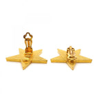 Chanel Earrings CC Logo Star Gold Plated Blackcles — view 3