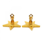 Chanel Earrings CC Logo Star Gold Plated Blackcles — view 6