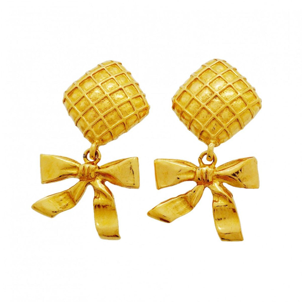 Chanel Earrings Vintage Gold Plated