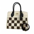 Louis Vuitton Handbag Monogram MM Ivory Brown Black 2-Way