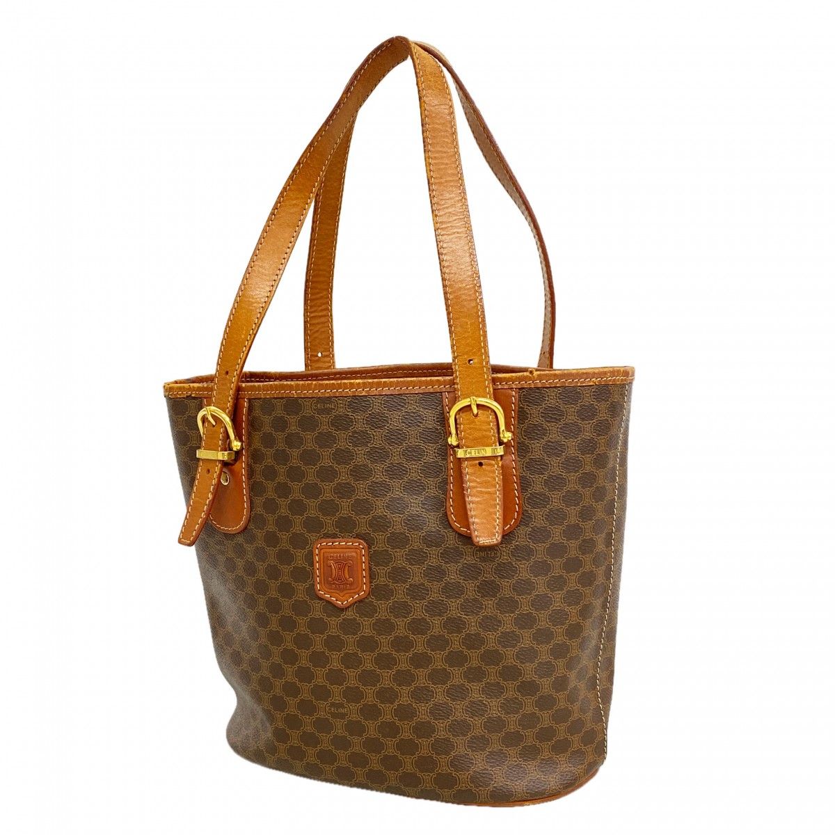 Celine Tote Macadam Brown Gold