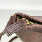 Gucci Shoulder Bag Guccissima Leather Brown Chien Panning Gold — view 7