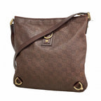 Gucci Shoulder Bag Guccissima Leather Brown Chien Panning Gold