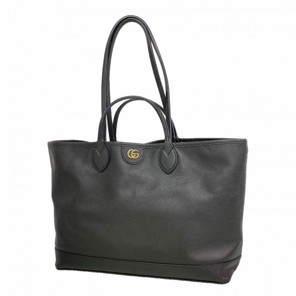 Gucci Tote GG Marmont Leather Black Gold 2-Way
