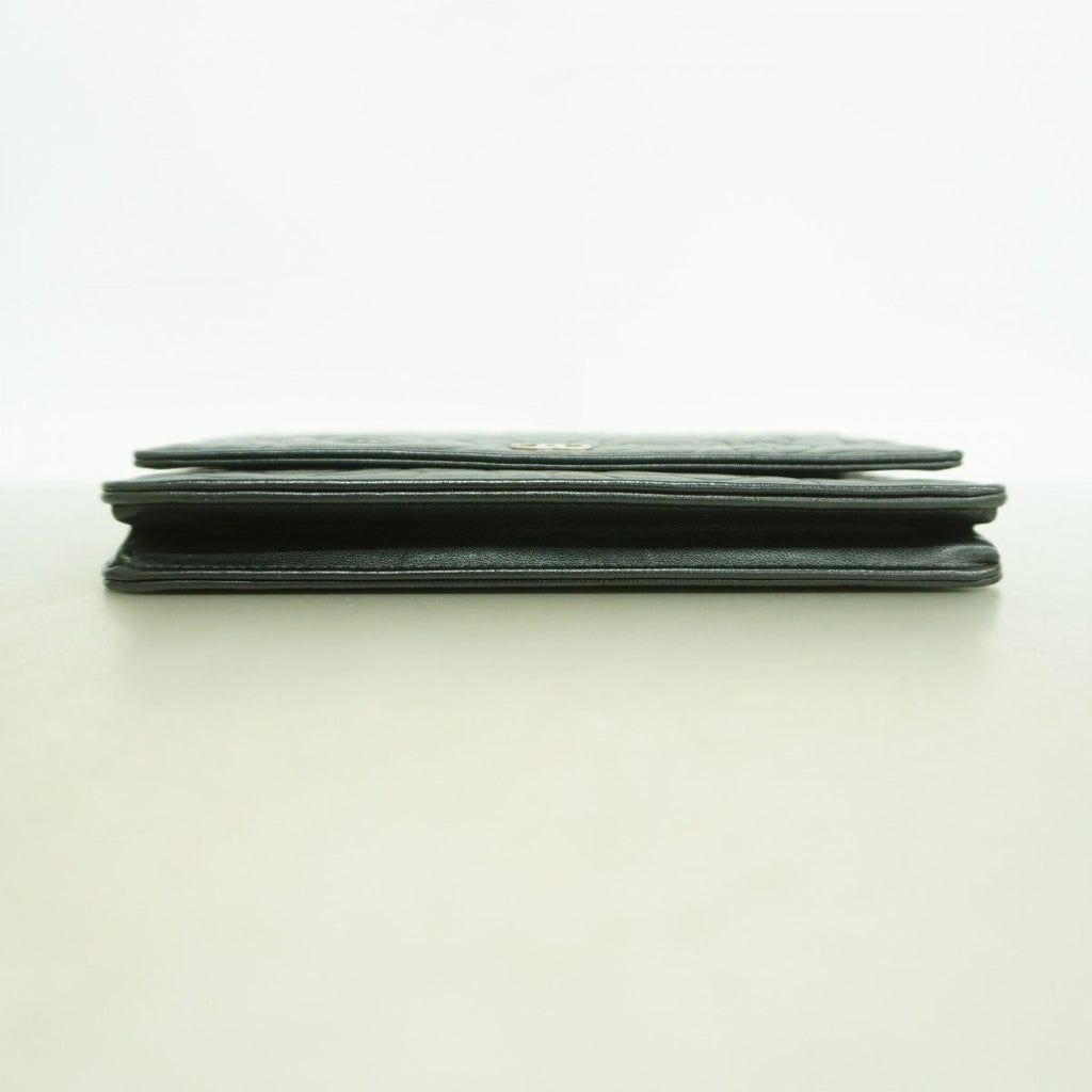Chanel Shoulder Bag Camellia Lambskin Black Silver — view 3
