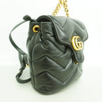 Gucci Backpack GG Marmont Leather Black Gold — view 2