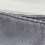 Chanel Chain Tote Quilted Caviar Leather Blue Gray Silver — view 7