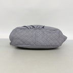 Chanel Chain Tote Quilted Caviar Leather Blue Gray Silver — view 3