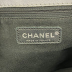 Chanel Chain Tote Quilted Caviar Leather Blue Gray Silver — view 5