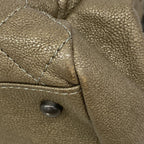 Chanel Shoulder Bag Quilted Caviar Leather Brown Silver — view 6