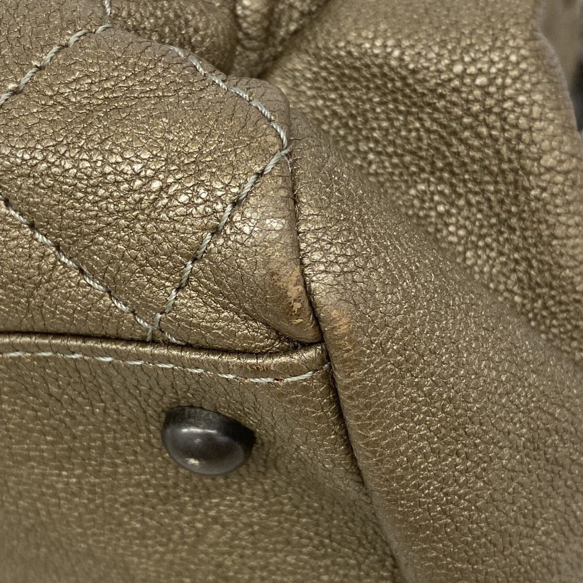 Chanel Shoulder Bag Quilted Caviar Leather Brown Silver — view 6
