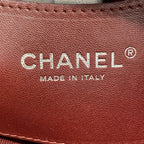 Chanel Shoulder Bag Quilted Caviar Leather Brown Silver — view 5