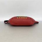 Gucci Waist Bag Leather Red Gold — view 3