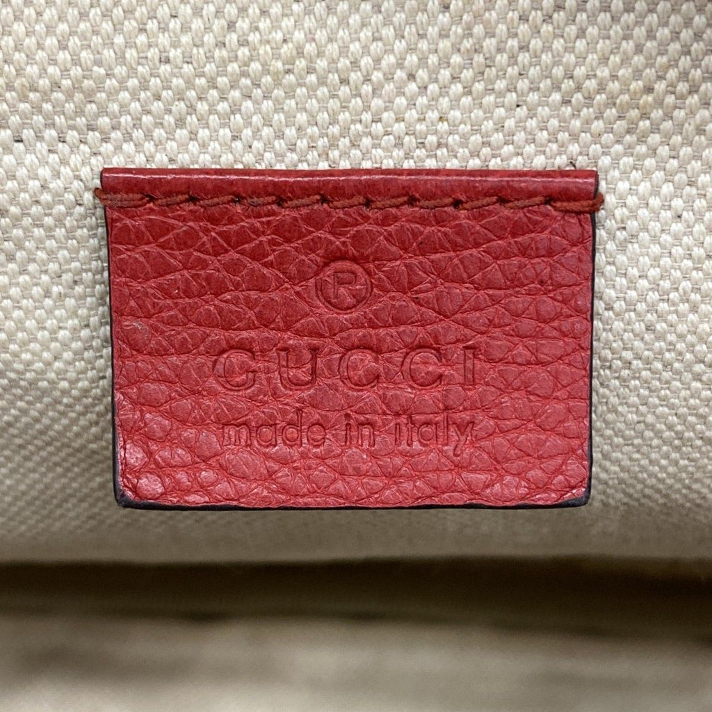 Gucci Waist Bag Leather Red Gold — view 5