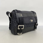 Chanel Shoulder Bag Nylon Black Silver — view 2