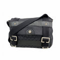 Chanel Shoulder Bag Nylon Black Silver