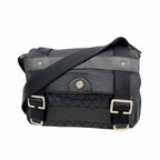 Chanel Shoulder Bag Nylon Black Silver