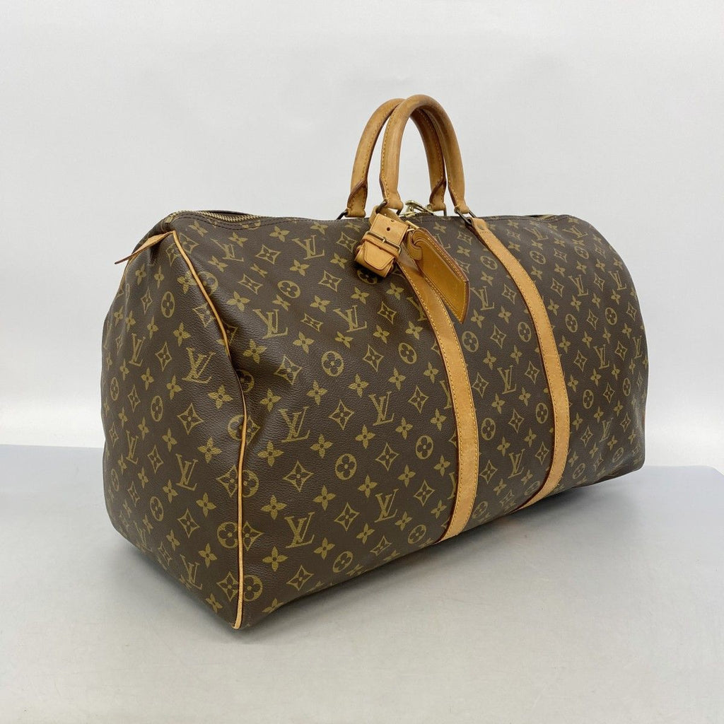 Louis Vuitton Boston Bag Monogram Keepall 55 Brown — view 2