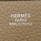 Hermes Shoulder Bag Taurillon Clemence Etoupe Silver — view 5