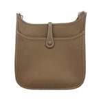 Hermes Shoulder Bag Taurillon Clemence Etoupe Silver — view 8