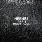 Hermes Handbag 28 Box Calf Black Silver — view 5
