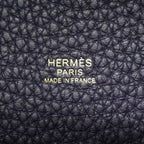 Hermes Handbag Picotin Lock PM Taurillon Clemence Blue Gold — view 5